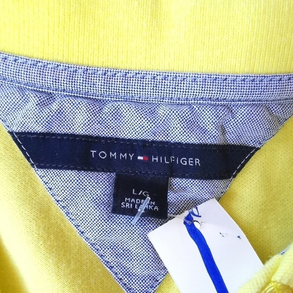 Tommy Hilfiger Yellow Polo / Golf shirt size L - Picture 3 of 9